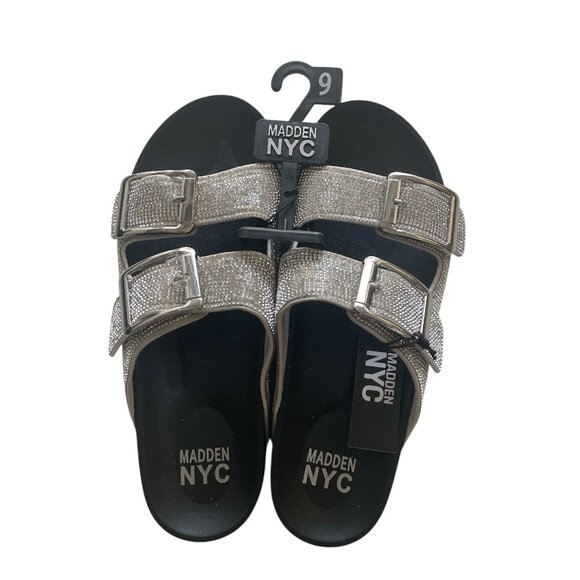 Women's MNYC ELECTRIFY 2 SANDAL, MADDEN NYC, 9, Black, NWT - Picture 1 of 8